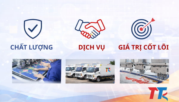 Chất Lượng – Dịch Vụ – Giá Trị Cốt Lõi của Công ty In Lụa & Thêu Vi Tính Tiến Thành