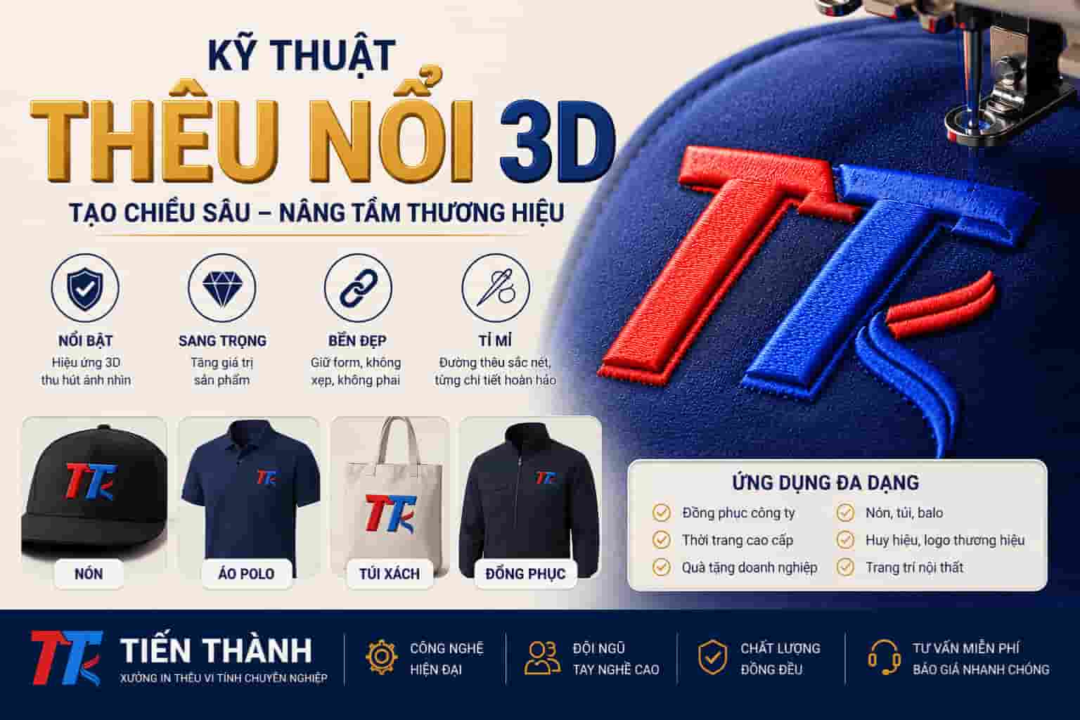 Kỹ Thuật Thêu Nổi 3D