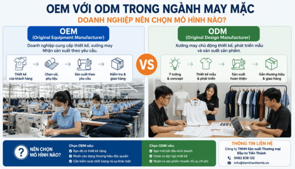OEM Với ODM Trong Ngành May Mặc | Doanh Nghiệp Nên Chọn Mô Hình Nào?